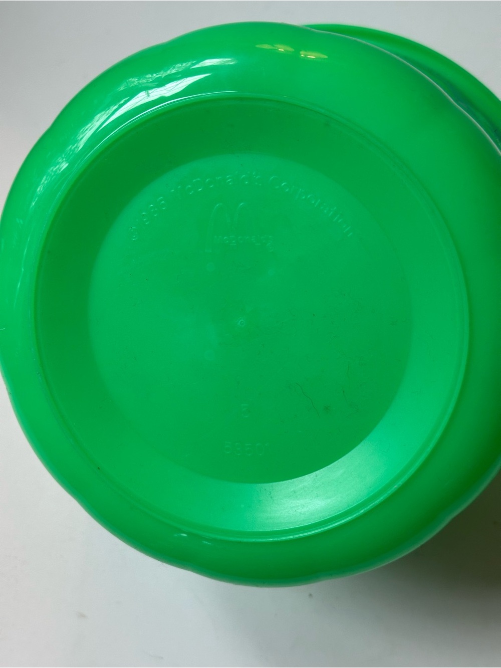 VINTAGE McDonalds HALLOWEEN BUCKET Green Witch Spider Happy Meal Pail w Lid 1986 - Picture 4 of 8
